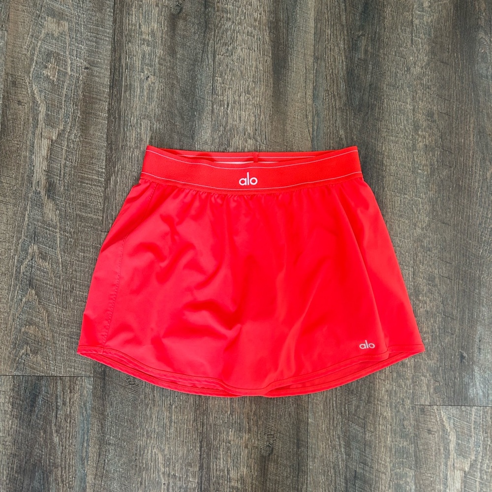 ALO Yoga red match point skirt